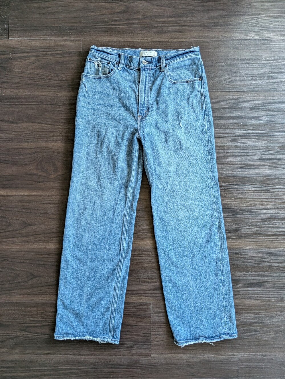 Abercrombie & Fitch 90s Relaxed Jean High Rise Boho Classic Distressed 30 Short